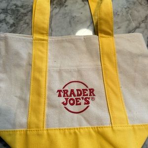 NWT Trader Joe's Yellow Mini Tote Bag